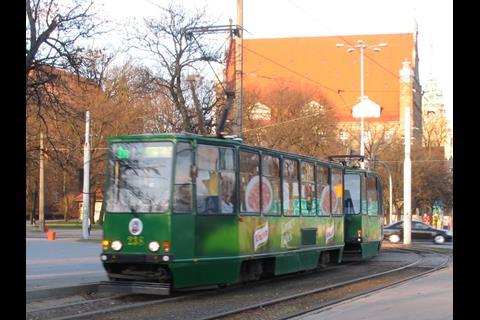 Tram in Torun.